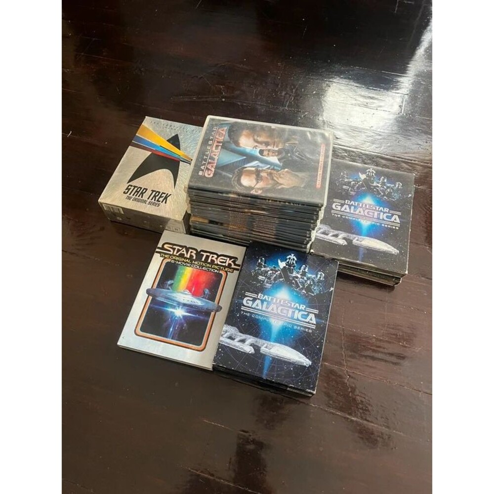 Untested Vintage Sci-Fi DVD Bundle - Star Trek & Battlestar Galactica Sets